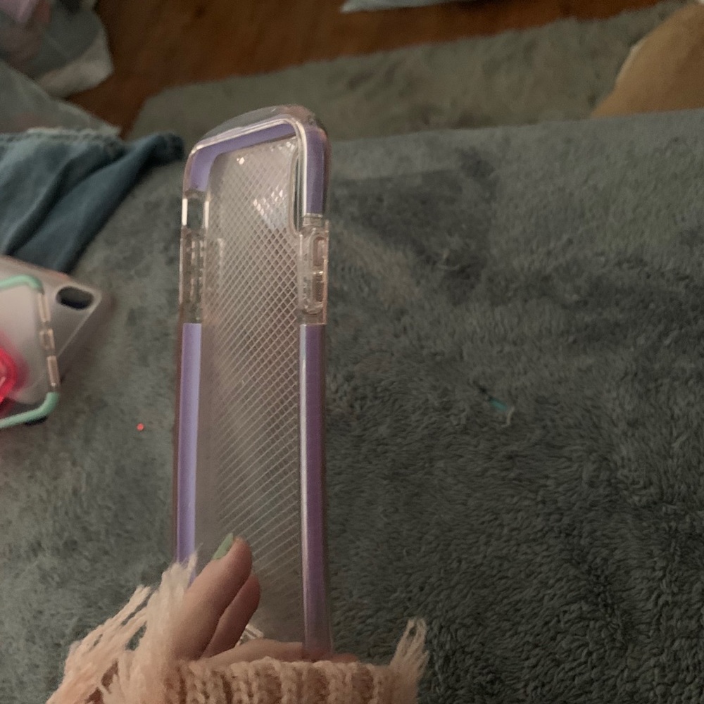Lilac purple and clear xs max iphone case